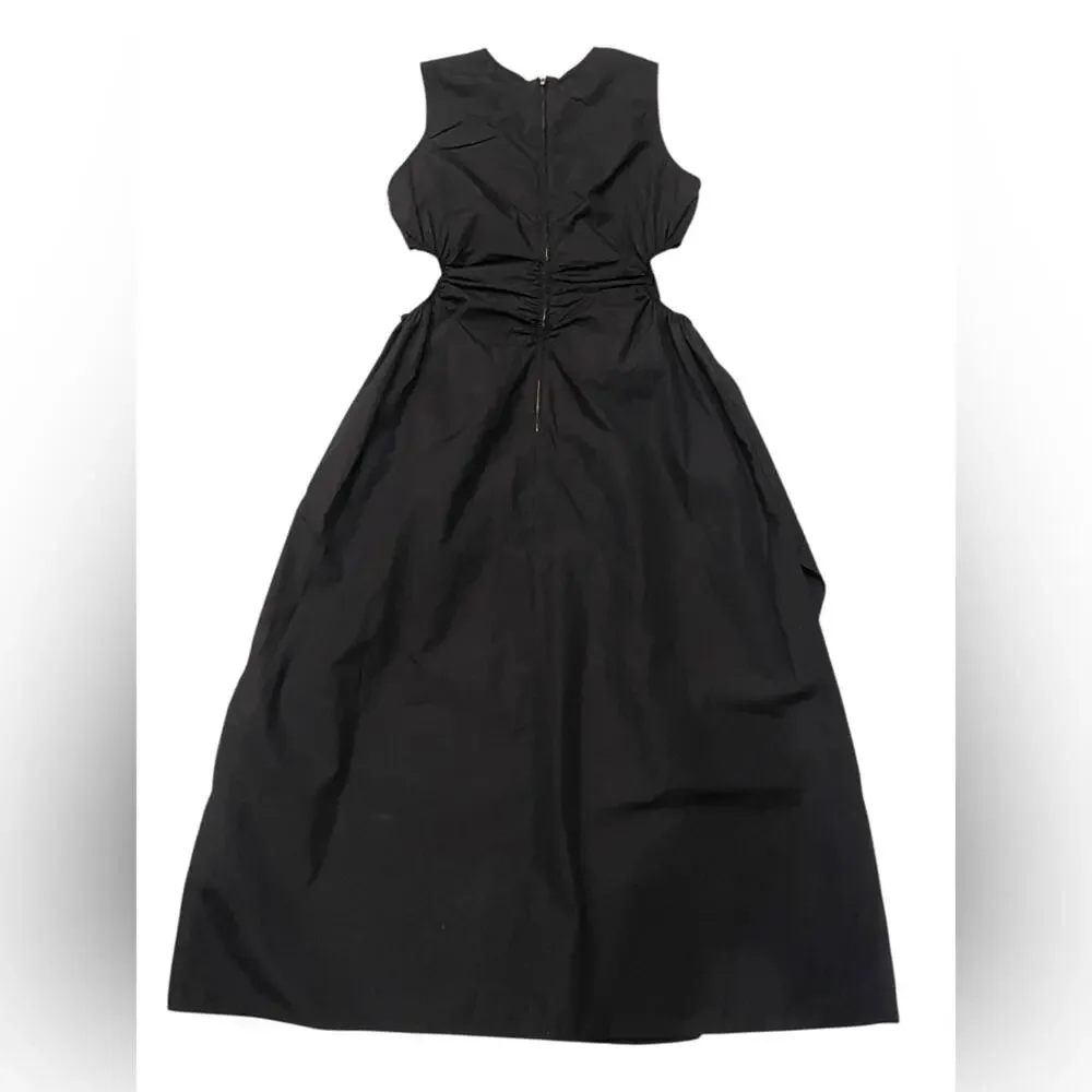 STORY PAOLA DRESS BLACK POPLIN SZ:S